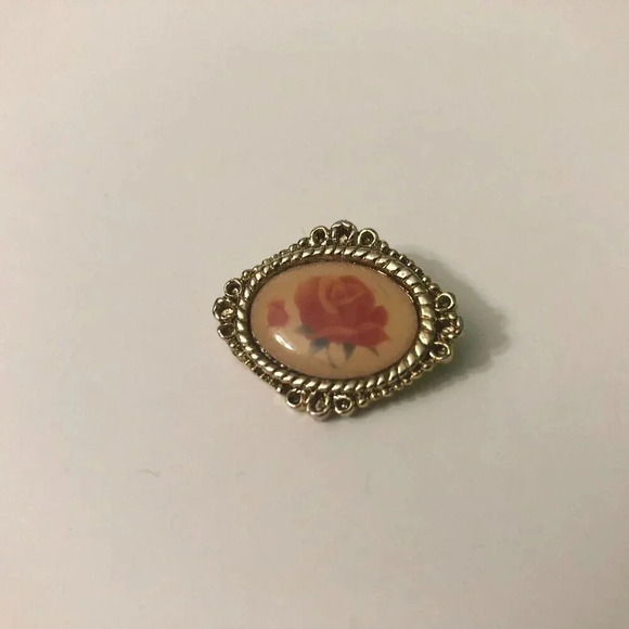 Vintage Camco Gods Love is with you  Always Roses Blessings Brooch Pin - Picture 9 of 14